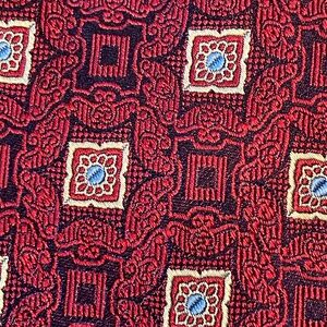 Jos. A. Bank  100% Silk Tie- Red/Navy/Gold/Light Blue